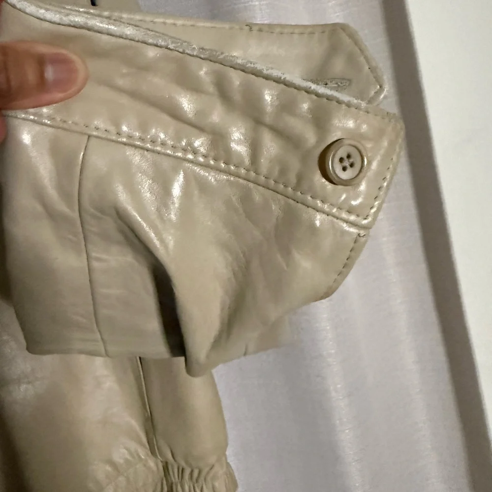 Sakowitz Men's Beige Leather Jacket